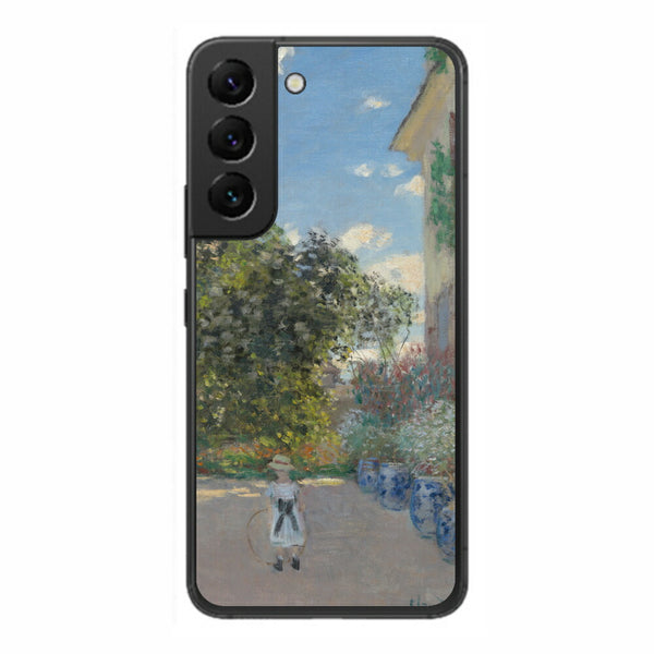 サムスン Galaxy S22用 背面 保護 フィルム 名画プリント クロード・モネ （ Claude Monet ) アルジャントゥイユの画家の家