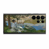 サムスン Galaxy S22 Ultra用 背面 保護 フィルム 名画プリント クロード・モネ ( Claude Monet ) セーヌ河岸、ベンヌクール