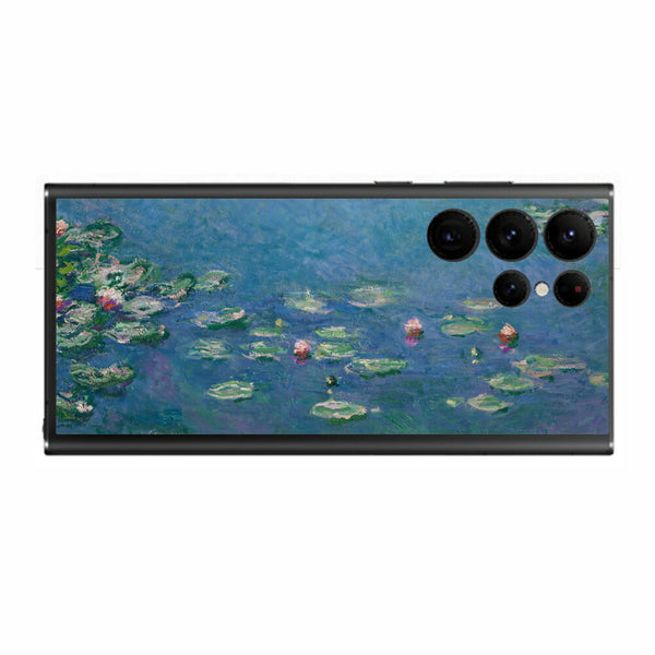 サムスン Galaxy S22 Ultra用 背面 保護 フィルム 名画プリント クロード・モネ （ Claude Monet ) 睡蓮