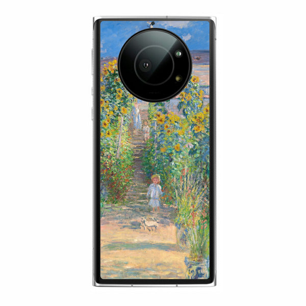 Leica Leitz Phone 1用 背面 保護 フィルム 名画プリント クロード・モネ （ Claude Monet ) ヴェトゥイユの画家の庭