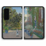 【背面左右2ヶ所】 Surface Duo 2用 背面 保護 フィルム 名画プリント クロード・モネ ( Claude Monet ) アルジャントゥイユの画家の家