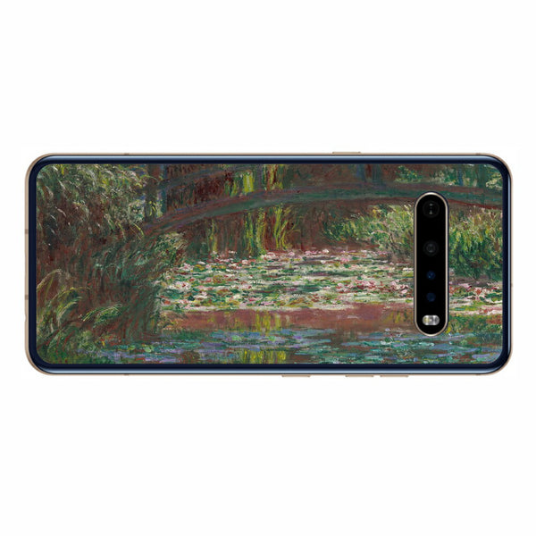 LG V60 ThinQ 5G用 背面 保護 フィルム 名画プリント クロード・モネ （ Claude Monet ) 睡蓮の池