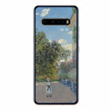 LG V60 ThinQ 5G用 背面 保護 フィルム 名画プリント クロード・モネ ( Claude Monet ) アルジャントゥイユの画家の家