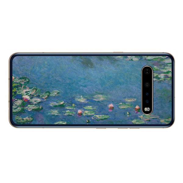 LG V60 ThinQ 5G用 背面 保護 フィルム 名画プリント クロード・モネ （ Claude Monet ) 睡蓮