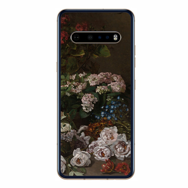 LG V60 ThinQ 5G用 背面 保護 フィルム 名画プリント クロード・モネ （ Claude Monet ) 春の花