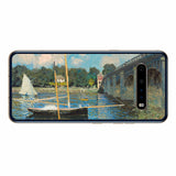 LG V60 ThinQ 5G用 背面 保護 フィルム 名画プリント クロード・モネ ( Claude Monet ) アルジャントゥイユの橋