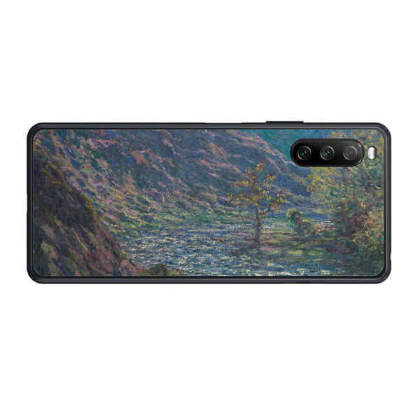 Sony Xperia 10 III用 背面 保護 フィルム 名画プリント クロード・モネ （ Claude Monet ) 小クルーズ川