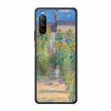 Sony Xperia 10 III用 背面 保護 フィルム 名画プリント クロード・モネ ( Claude Monet ) ヴェトゥイユの画家の庭