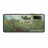 Sony Xperia 10 III用 背面 保護 フィルム 名画プリント クロード・モネ （ Claude Monet ) アルジャントゥイユのモネの家の庭