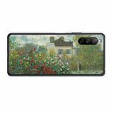Sony Xperia 10 III用 背面 保護 フィルム 名画プリント クロード・モネ ( Claude Monet ) アルジャントゥイユのモネの家の庭