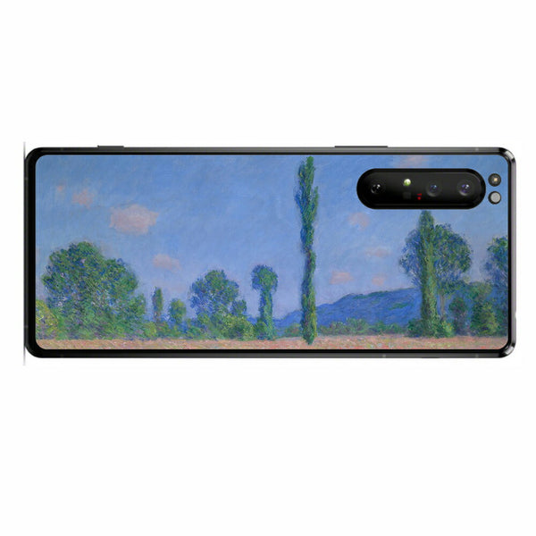 Sony Xperia 1 II用 背面 保護 フィルム 名画プリント クロード・モネ （ Claude Monet ) ポプラとポピー