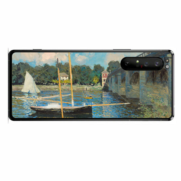 Sony Xperia 1 II用 背面 保護 フィルム 名画プリント クロード・モネ （ Claude Monet ) アルジャントゥイユの橋