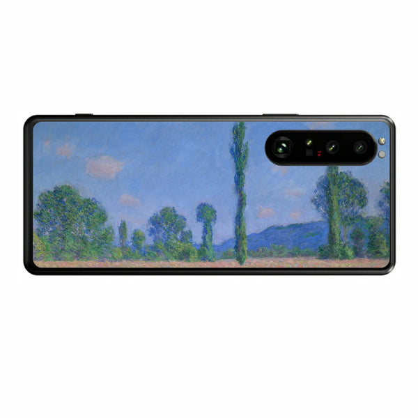 Sony Xperia 1 III用 背面 保護 フィルム 名画プリント クロード・モネ （ Claude Monet ) ポプラとポピー