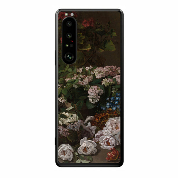 Sony Xperia 1 III用 背面 保護 フィルム 名画プリント クロード・モネ （ Claude Monet ) 春の花