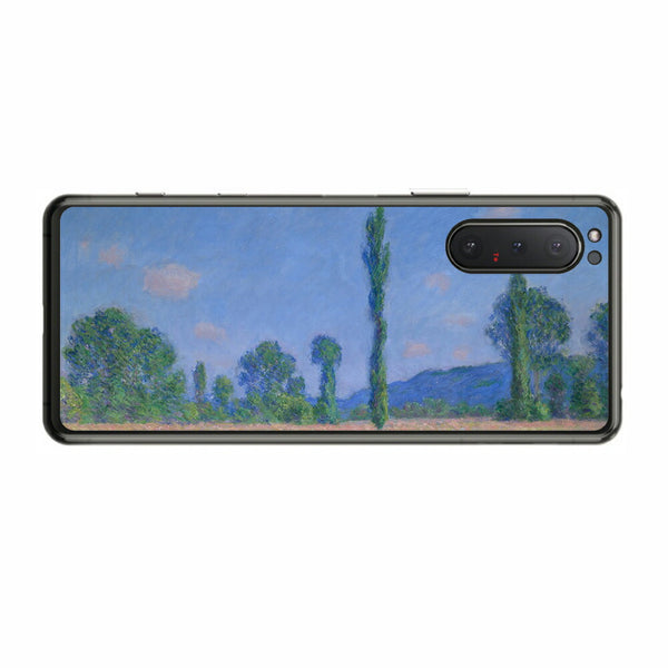 Sony Xperia 5 II用 背面 保護 フィルム 名画プリント クロード・モネ （ Claude Monet ) ポプラとポピー