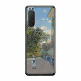 Sony Xperia 5 II用 背面 保護 フィルム 名画プリント クロード・モネ ( Claude Monet ) アルジャントゥイユの画家の家
