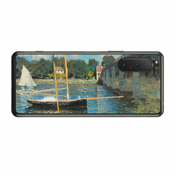 Sony Xperia 5 II用 背面 保護 フィルム 名画プリント クロード・モネ （ Claude Monet ) アルジャントゥイユの橋