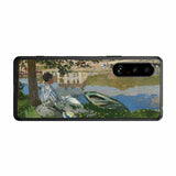Sony Xperia 5 III用 背面 保護 フィルム 名画プリント クロード・モネ ( Claude Monet ) セーヌ河岸、ベンヌクール