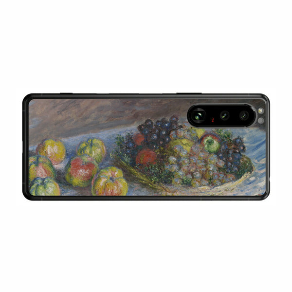 Sony Xperia 5 III用 背面 保護 フィルム 名画プリント クロード・モネ （ Claude Monet ) 林檎と葡萄