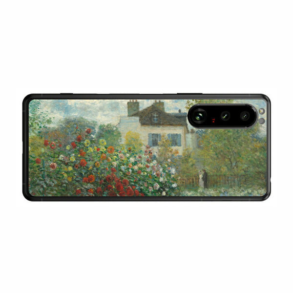 Sony Xperia 5 III用 背面 保護 フィルム 名画プリント クロード・モネ （ Claude Monet ) アルジャントゥイユのモネの家の庭