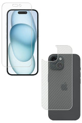 【カスタマイズフィルム 画面1点から選べる 2点(画面+背面)】iPhone 15用 保護 フィルム 日本製