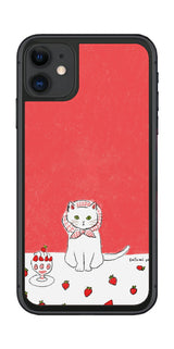 iPhone 11用 【コラボ プリント Design by よこお さとみ 001 】 背面 保護 フィルム 日本製