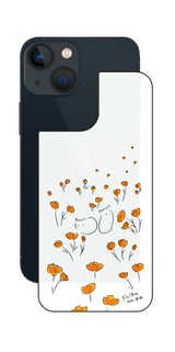 iPhone 13 mini用 【コラボ プリント Design by すいかねこ 006 】 背面 保護 フィルム 日本製