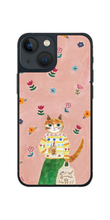 iPhone 13 mini用 【コラボ プリント Design by よこお さとみ 004 】 背面 保護 フィルム 日本製