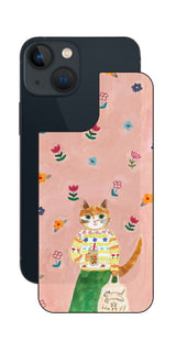 iPhone 13 mini用 【コラボ プリント Design by よこお さとみ 004 】 背面 保護 フィルム 日本製