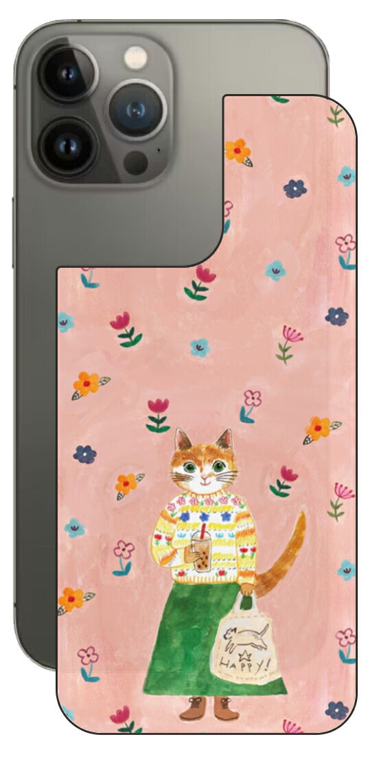 iPhone 13 Pro Max用 【コラボ プリント Design by よこお さとみ 004 】 背面 保護 フィルム 日本製