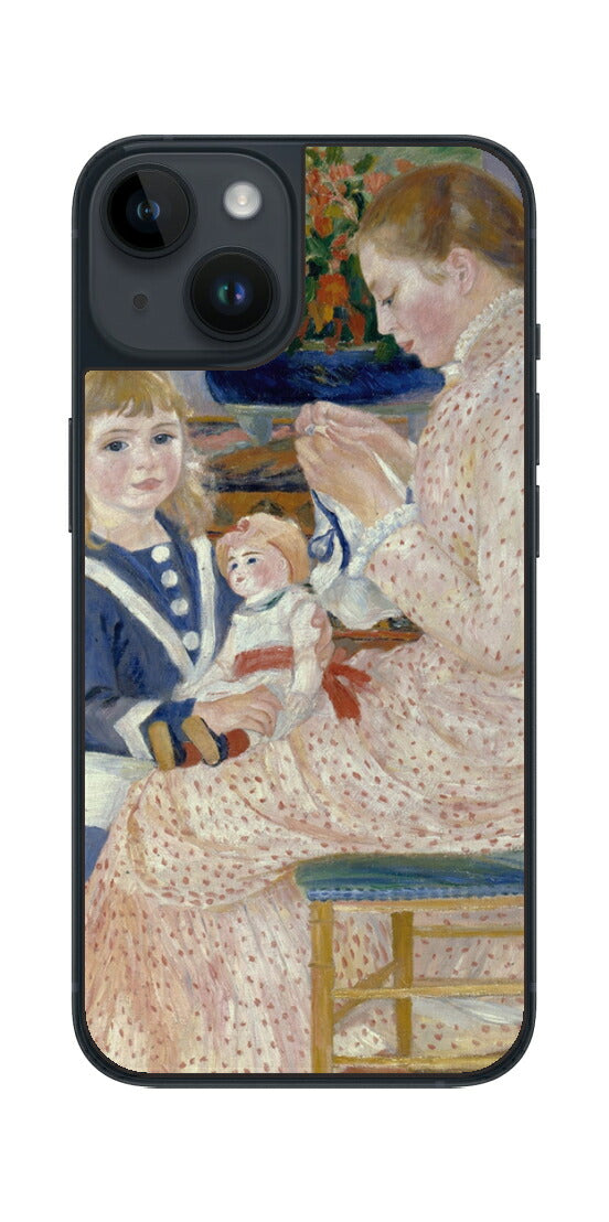 iPhone 14用 背面 保護 フィルム 名画 プリント ルノワール ヴァルジュモンの午後（ ピエール＝オーギュスト・ルノワール Pierre-Auguste Renoir ）