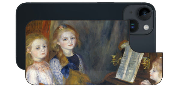 iPhone 14用 背面 保護 フィルム 名画 プリント ルノワール カチュール・メンデスの娘たち（ ピエール＝オーギュスト・ルノワール Pierre-Auguste Renoir ）