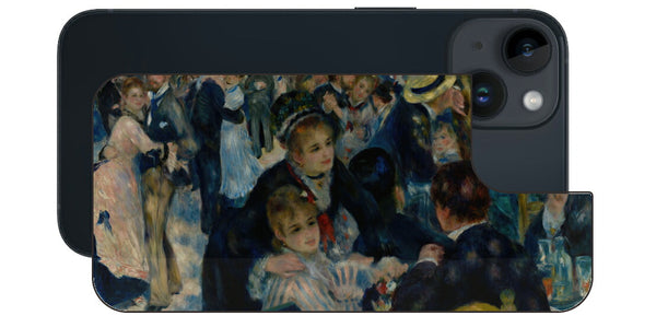 iPhone 14用 背面 保護 フィルム 名画 プリント ルノワール ムーラン・ド・ラ・ギャレット（ ピエール＝オーギュスト・ルノワール Pierre-Auguste Renoir ）