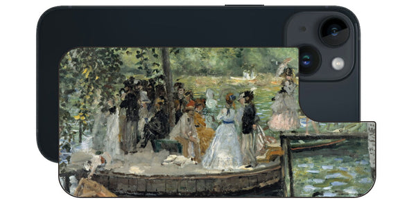 iPhone 14用 背面 保護 フィルム 名画 プリント ルノワール ラ・グルヌイエール（ ピエール＝オーギュスト・ルノワール Pierre-Auguste Renoir ）