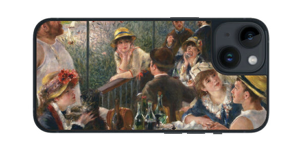 iPhone 14用 背面 保護 フィルム 名画 プリント ルノワール 舟遊びをする人々の昼食（ ピエール＝オーギュスト・ルノワール Pierre-Auguste Renoir ）