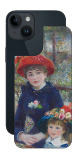 iPhone 14用 背面 保護 フィルム 名画 プリント ルノワール 二人の姉妹( ピエール=オーギュスト・ルノワール Pierre-Auguste Renoir )