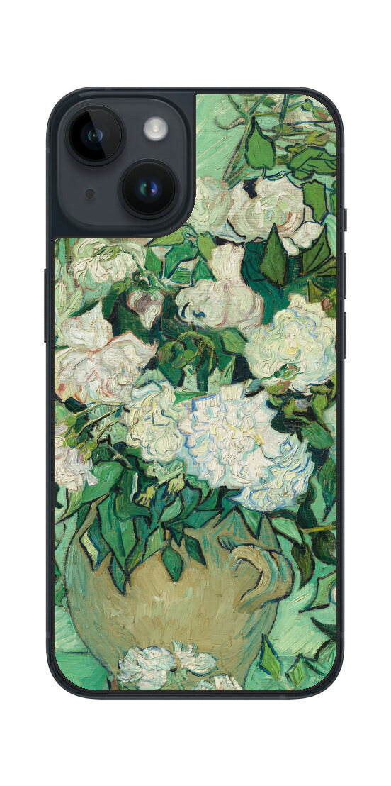 iPhone 14用 背面 保護 フィルム 名画 プリント ゴッホ バラ（ フィンセント ファン ゴッホ Vincent Willem van Gogh ）