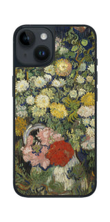 iPhone 14用 背面 保護 フィルム 名画 プリント ゴッホ 花瓶の花の花束( フィンセント ファン ゴッホ Vincent Willem van Gogh )