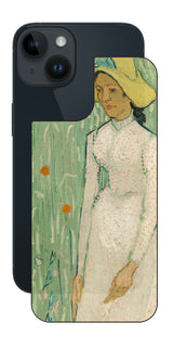 iPhone 14用 背面 保護 フィルム 名画 プリント ゴッホ 白衣の少女( フィンセント ファン ゴッホ Vincent Willem van Gogh )