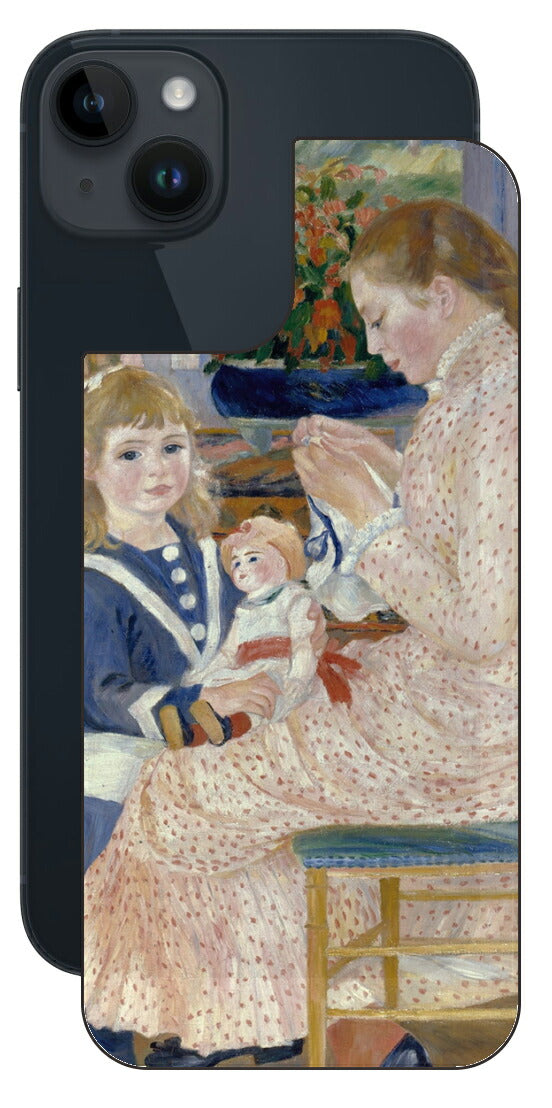 iPhone 14 plus用 背面 保護 フィルム 名画 プリント ルノワール ヴァルジュモンの午後（ ピエール＝オーギュスト・ルノワール Pierre-Auguste Renoir ）