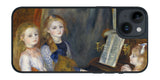iPhone 14 plus用 背面 保護 フィルム 名画 プリント ルノワール カチュール・メンデスの娘たち( ピエール=オーギュスト・ルノワール Pierre-Auguste Renoir )