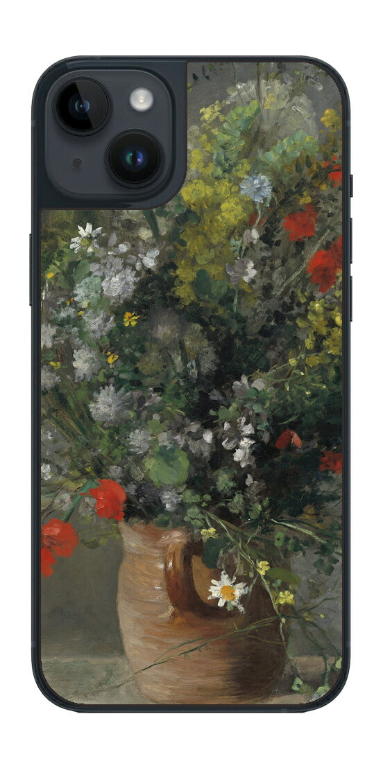 iPhone 14 plus用 背面 保護 フィルム 名画 プリント ルノワール 花瓶の花（ ピエール＝オーギュスト・ルノワール Pierre-Auguste Renoir ）