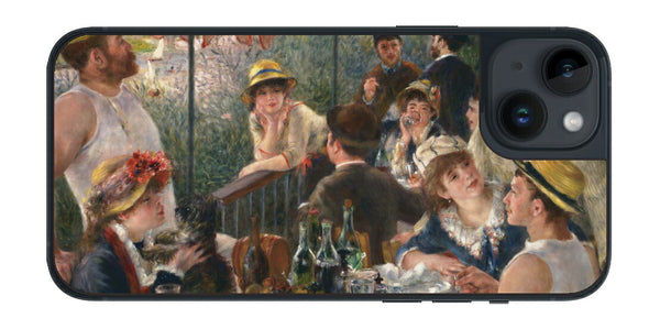 iPhone 14 plus用 背面 保護 フィルム 名画 プリント ルノワール 舟遊びをする人々の昼食（ ピエール＝オーギュスト・ルノワール Pierre-Auguste Renoir ）