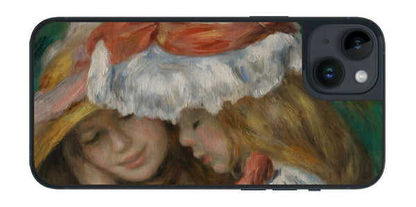 iPhone 14 plus用 背面 保護 フィルム 名画 プリント ルノワール 読書する二人の少女（ ピエール＝オーギュスト・ルノワール Pierre-Auguste Renoir ）