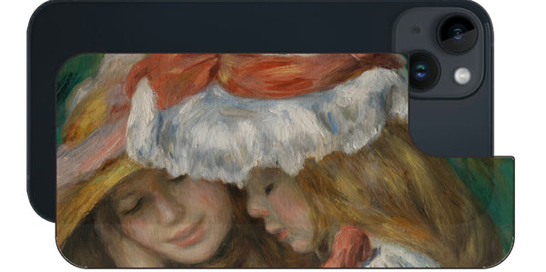 iPhone 14 plus用 背面 保護 フィルム 名画 プリント ルノワール 読書する二人の少女（ ピエール＝オーギュスト・ルノワール Pierre-Auguste Renoir ）