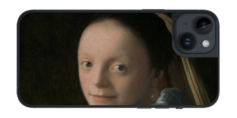 iPhone 14 plus用 背面 保護 フィルム 名画 プリント フェルメール 少女 （ ヨハネス・フェルメール Johannes Vermeer ）