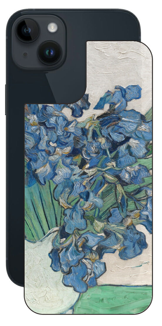iPhone 14 plus用 背面 保護 フィルム 名画 プリント ゴッホ アイリス（ フィンセント ファン ゴッホ Vincent Willem van Gogh ）