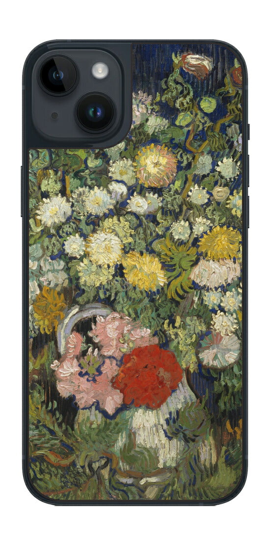 iPhone 14 plus用 背面 保護 フィルム 名画 プリント ゴッホ 花瓶の花の花束（ フィンセント ファン ゴッホ Vincent Willem van Gogh ）