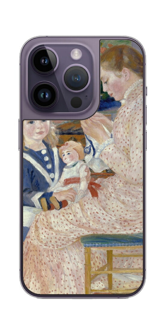 iPhone 14 pro用 背面 保護 フィルム 名画 プリント ルノワール ヴァルジュモンの午後（ ピエール＝オーギュスト・ルノワール Pierre-Auguste Renoir ）
