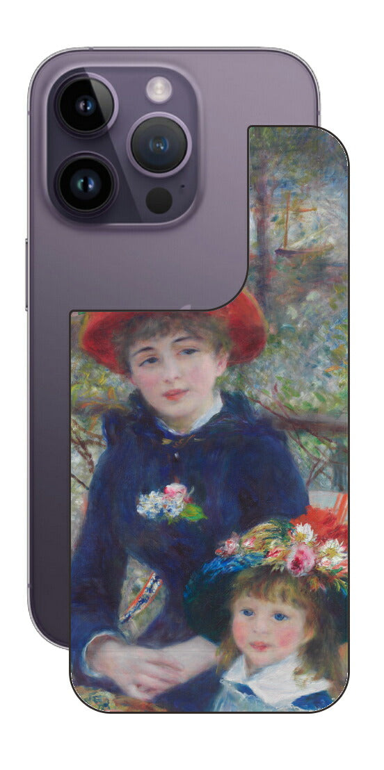 iPhone 14 pro用 背面 保護 フィルム 名画 プリント ルノワール 二人の姉妹（ ピエール＝オーギュスト・ルノワール Pierre-Auguste Renoir ）